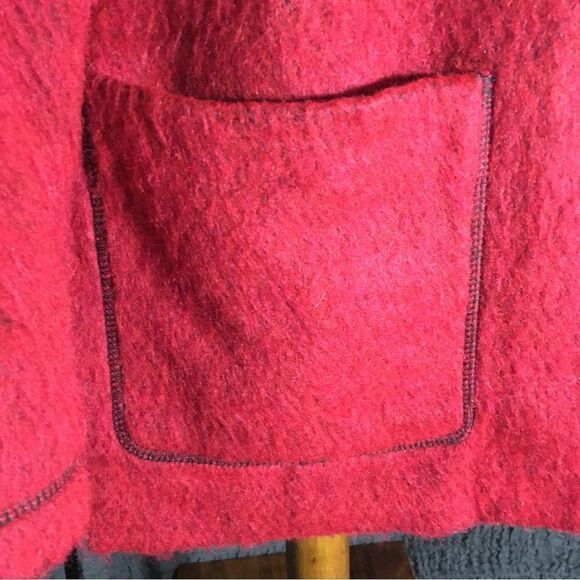 Democracy VTG Red Hooded Jacket Size M - Picture 7 of 11